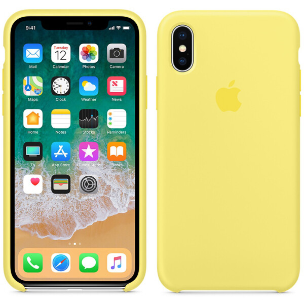 

Чехол силиконовый оригинальный для iPhone X/Xs Лимонный (24658)