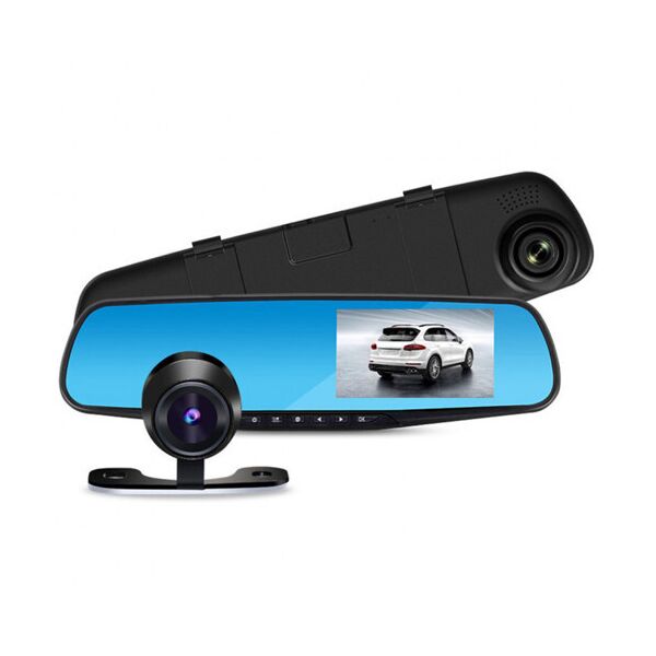

Автомобильный видеорегистратор-зеркало L-9002 LCD 4.3 2 камеры 1080PFull HD