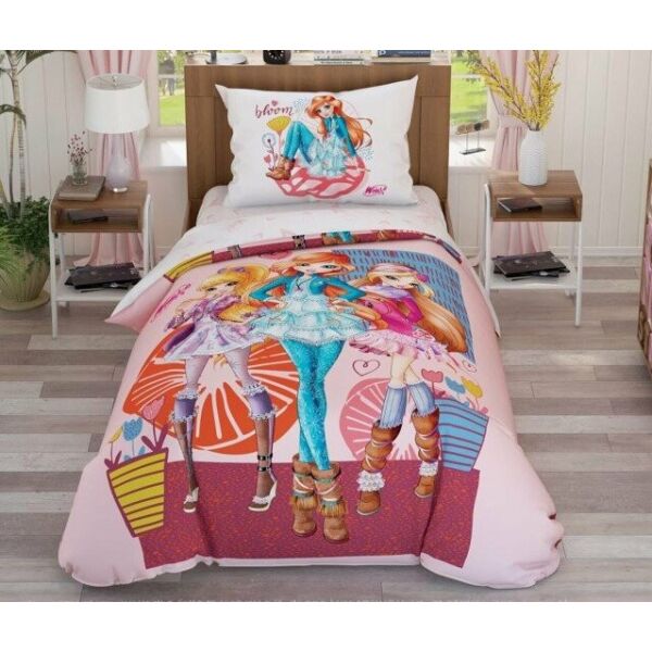 

Подростковое постельное белье TAC. Disney Winx Flowers-1,5-спальный подростковый