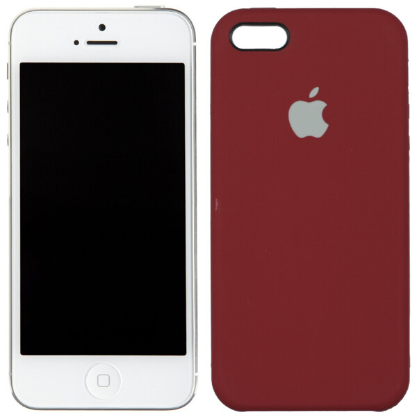 

Чехол силиконовый оригинальный для iPhone 5/5s/SE Клюква (23359)