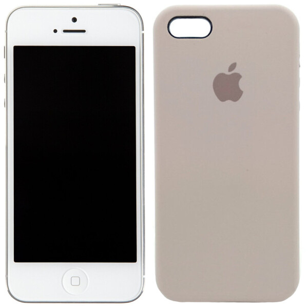 

Чехол силиконовый оригинальный для iPhone 5/5s/SE Бежевый (17404)