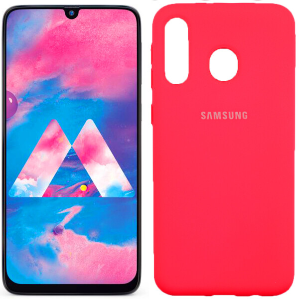 

Чехол силиконовый оригинальный для Samsung M305 Galaxy M30 Ярко малиновый FULL (26759)