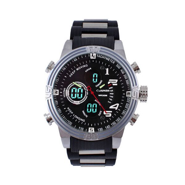 

Часы наручные QUAMER 1702 браслет карбон dual time waterproof