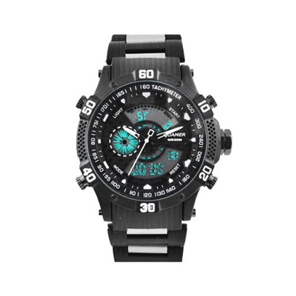 

Часы наручные QUAMER 1802 браслет карбон dual time waterproof