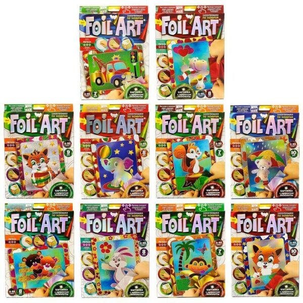 

Набор Аппликация цветной фольгой Foil ART FAR-01-01,02,03 ... 10 (20) ДАНКО ТОЙС, (Украина)