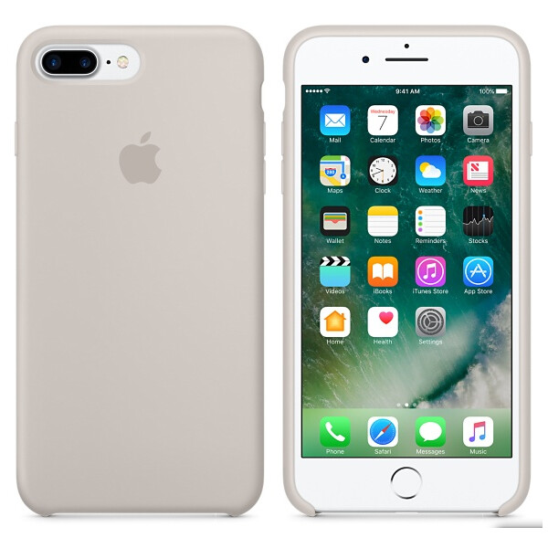 

Чехол силиконовый оригинальный для iPhone 7/8 Plus Бежевый (18678)