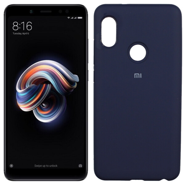 

Чехол силиконовый оригинальный для Xiaomi Redmi Note 5 Pro Синий FULL (26278)