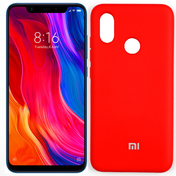 

Чехол силиконовый оригинальный для Xiaomi Mi8 Красный FULL (27846)