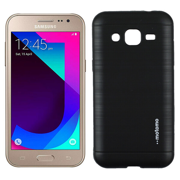 

Чехол Motomo ESM Metal Silicone Case для Samsung J200 (J2) Black (8393)