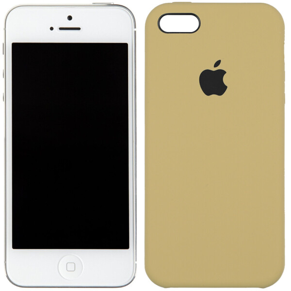

Чехол силиконовый оригинальный для iPhone 5/5s/SE Светло коричневый (23364)