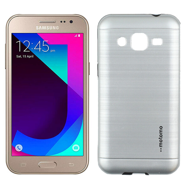 

Чехол Motomo ESM Metal Silicone Case для Samsung J200 (J2) Silver (8394)