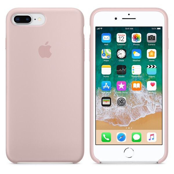 

Чехол силиконовый оригинальный для iPhone 7/8 Plus Светло Розовый (18674)