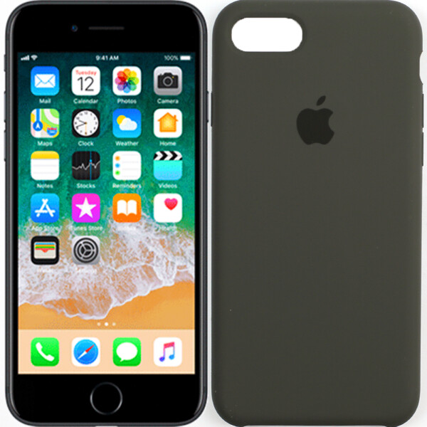 

Чехол силиконовый оригинальный для iPhone 7/8 Кофейный (27632)