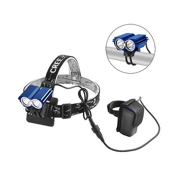 

Велофонарь на лоб Lux F09-2T6 4х18650 ЗУ 220V Box