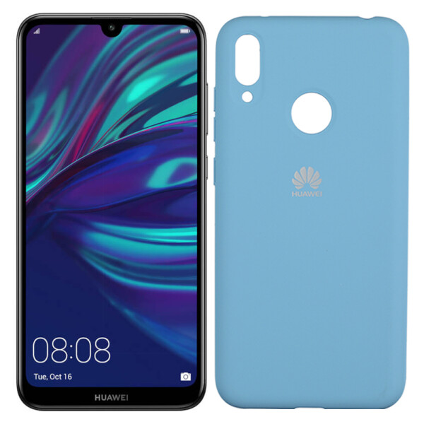 

Чехол силиконовый оригинальный для Huawei Y7 2019 Ярко синий FULL (26077)