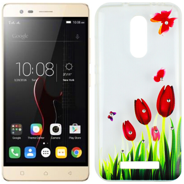 

Чехол Lucent Diamond Case для Lenovo A7020/Vibe K5 Note Tulips (Red) (8367)