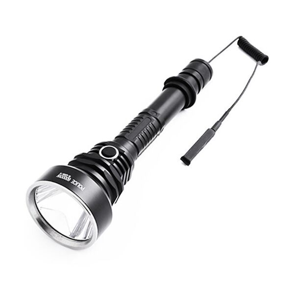 

Фонарь Police Q2805-T6 под ружье вынос.кнопка ЗУ 220V-12V 2х18650 3 фильтра Box