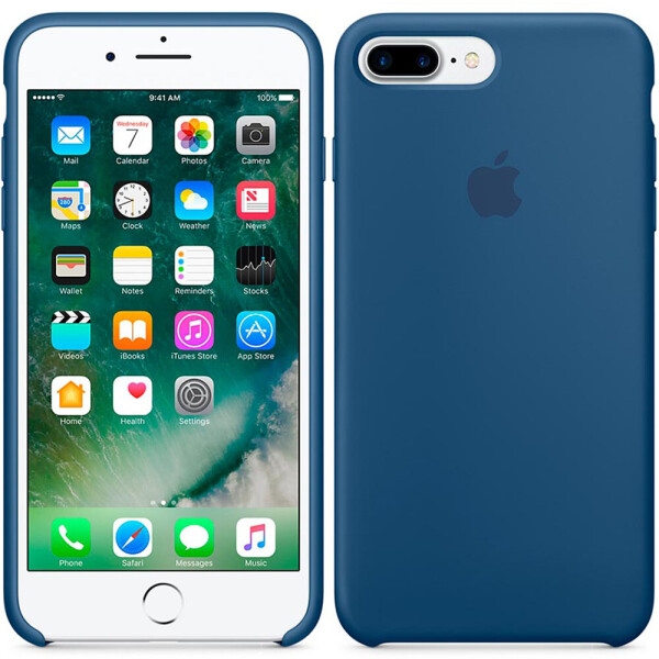 

Чехол силиконовый оригинальный для iPhone 7/8 Plus Синий (18676)