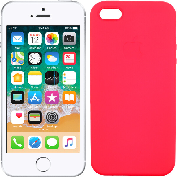 

Чехол TPU case для iPhone 5/5s/SE Ярко розовый (26705)