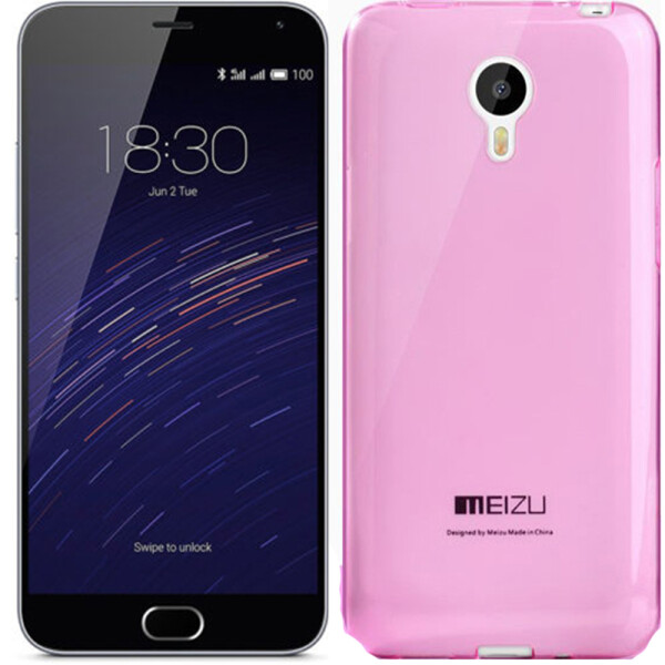 

Чехол силиконовый оригинальный для Meizu M2 Note Pink (8178)