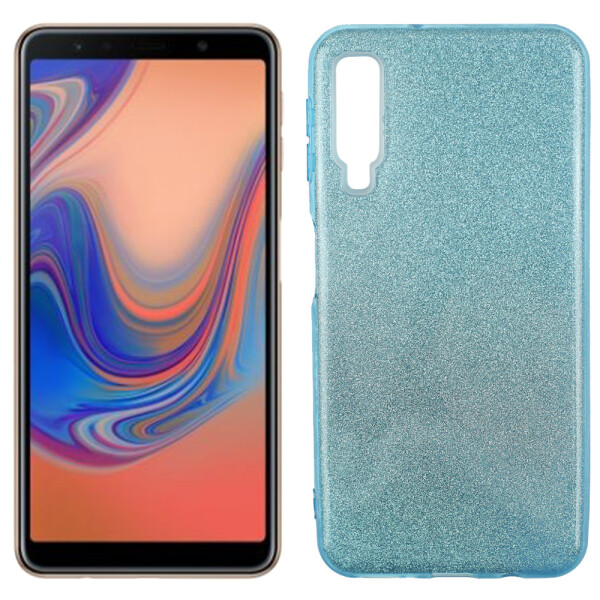 

Чехол Silicone 3in1 Блёстки для Samsung A750 Galaxy A7 2018 Blue (25397)