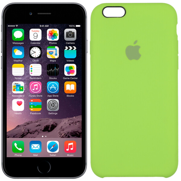 

Чехол силиконовый оригинальный для iPhone 6/6s Plus Ярко зеленый (24416)