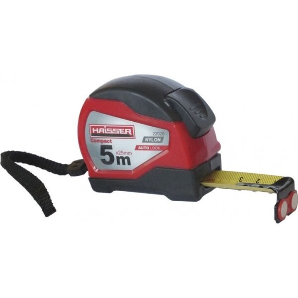 

5мx25мм рулетка нейл Прогум. корп 2 стопа магн HAISSER