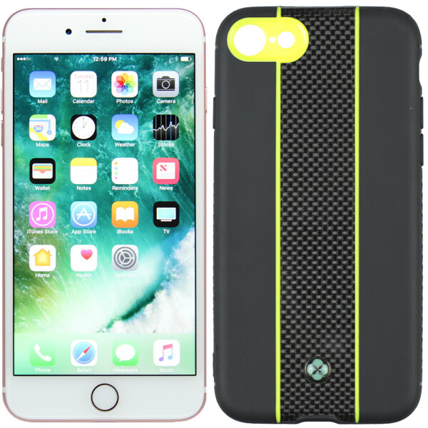 

Чехол TOTU Design Verti Color series для iPhone 7/8 Black/Green (24198)