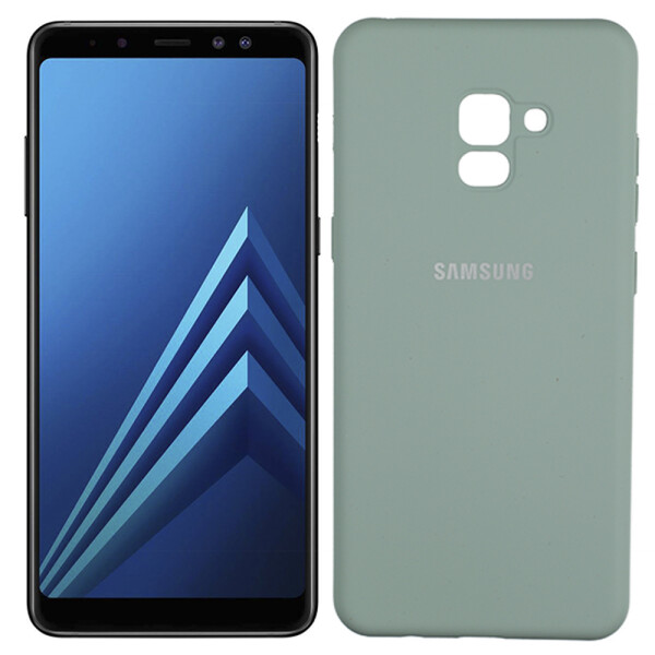 

Чехол силиконовый оригинальный для Samsung A730 Galaxy A8 plus 2018 Голубой FULL (26083)