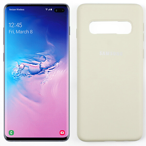 

Чехол силиконовый оригинальный для Samsung G973 Galaxy S10 Серый FULL (28125)