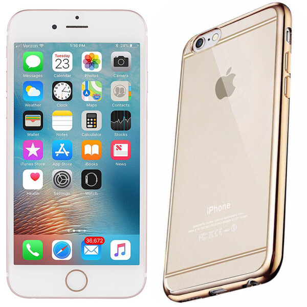 

Чехол Electroplating TPU case для iPhone 6 4.7" gold (6007)