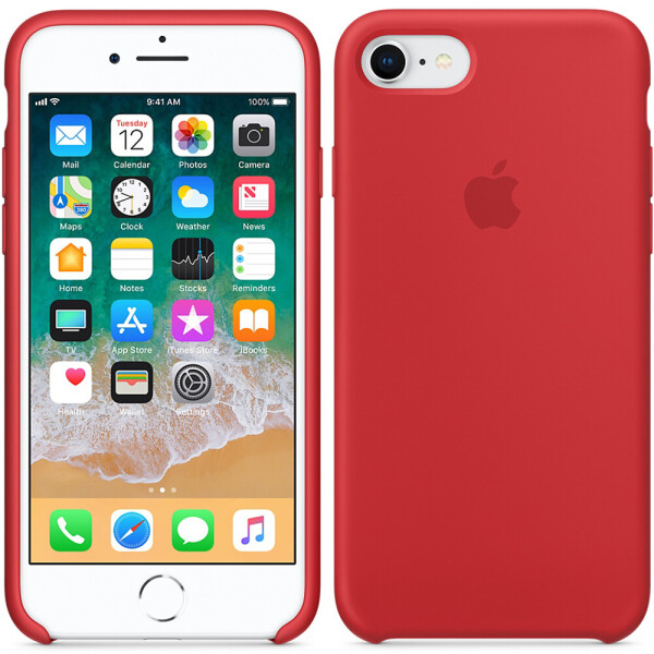 

Чехол силиконовый оригинальный для iPhone 7/8 Красный (18659)