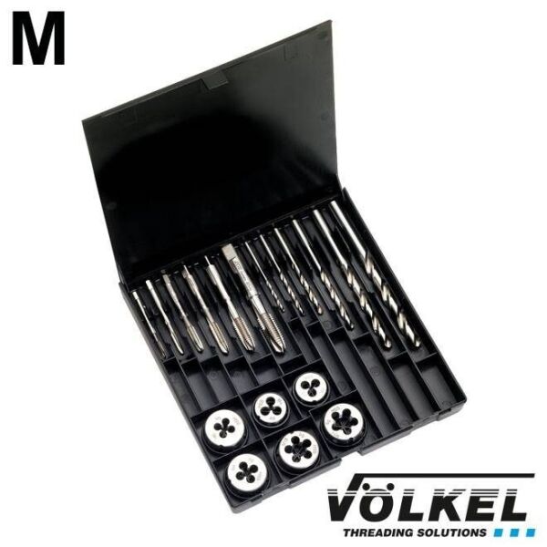 

Набор метчиков и плашек Volkel HSS-G M3-M10 18 ед (80501_vl)