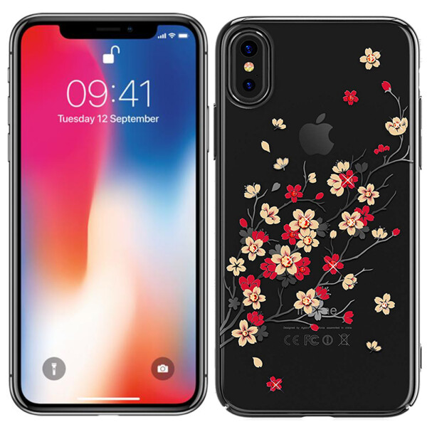 

Чехол Kingxbar Flora Series для iPhone X Sakura Black (23875)