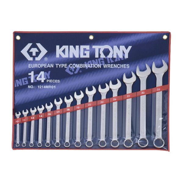 

Набор ключей KING TONY Комбинированые 14 штук 10-32 мм (1214MR01)