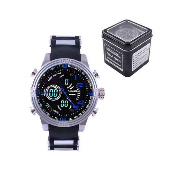 

Часы наручные QUAMER 1702 Box ремешок каучук