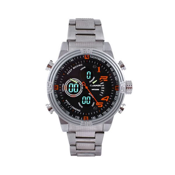

Часы наручные QUAMER 1702 стальной браслет dual time waterproof