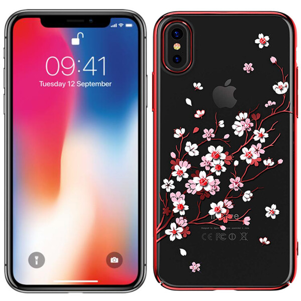 

Чехол Kingxbar Flora Series для iPhone X Sakura Red (23876)