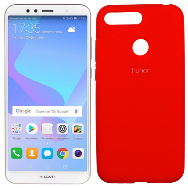

Чехол силиконовый оригинальный для Huawei Y6 2018 Красный FULL (26275)