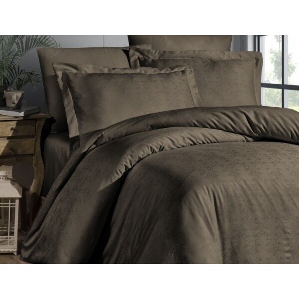 

Постельное белье First Choice. Jaсquard Amore Brown-Евро