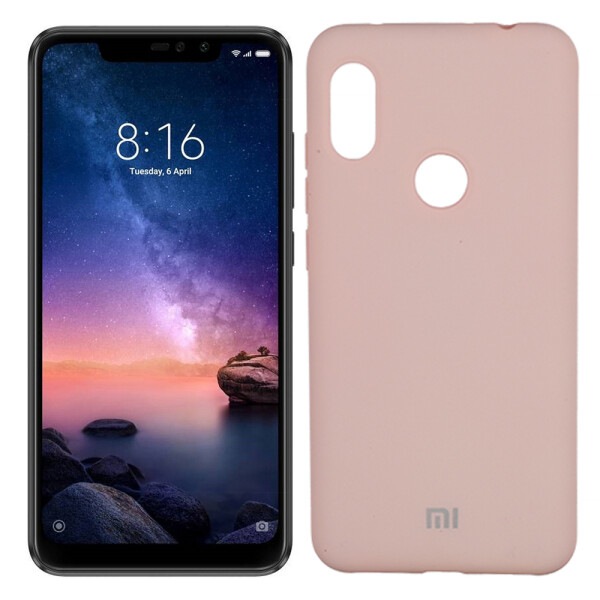 

Чехол силиконовый оригинальный для Xiaomi Redmi Note 6 Pro Розовый FULL (26050)