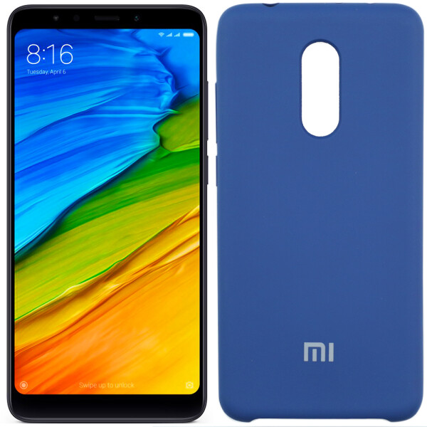 

Чехол силиконовый оригинальный для Xiaomi Redmi 5 Тёмно Синий (27217)