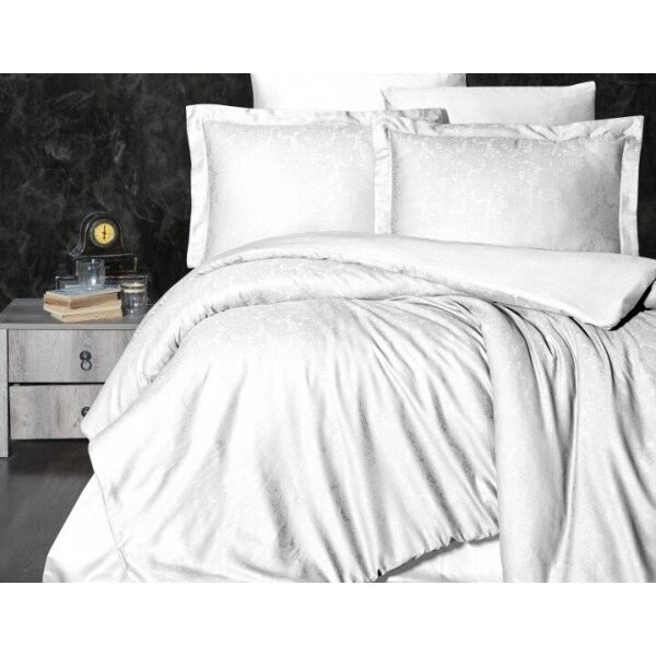 

Постельное белье First Choice. Jaсquard Sare White-Евро