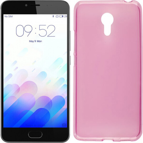 

Чехол силиконовый оригинальный для Meizu M3 Note Pink (7918)