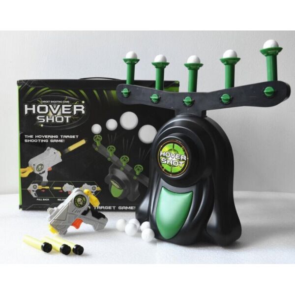 

Воздушный тир, Детская игра пистолет с дротиками и летающие мишени Hover Shot Ave