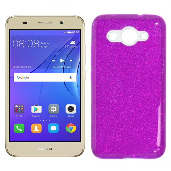 

Чехол Silicone 3in1 Блёстки для Huawei Y3 2017 Purple (25395)