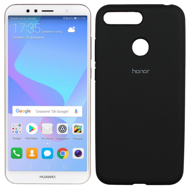 

Чехол силиконовый оригинальный для Huawei Y6 2018 Чёрный FULL (26274)