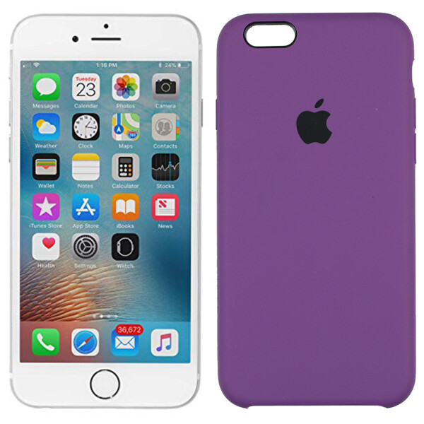 

Чехол силиконовый оригинальный для iPhone 6/6s Фиолетовый (23374)