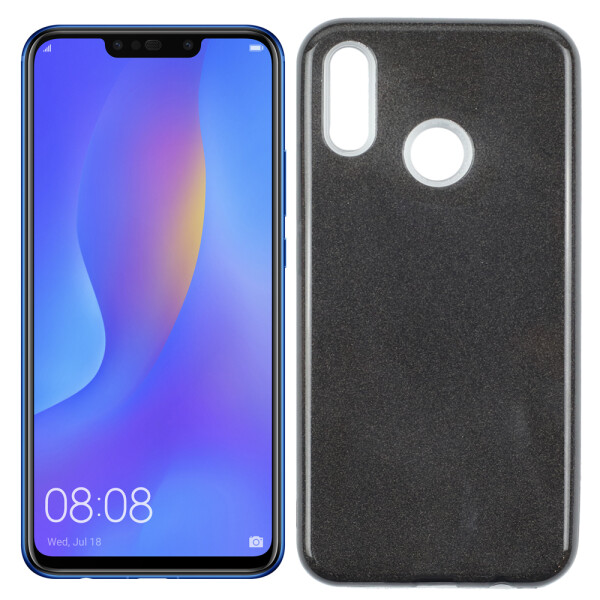 

Чехол Silicone 3in1 Блёстки для Huawei P Smart Plus Black (25660)