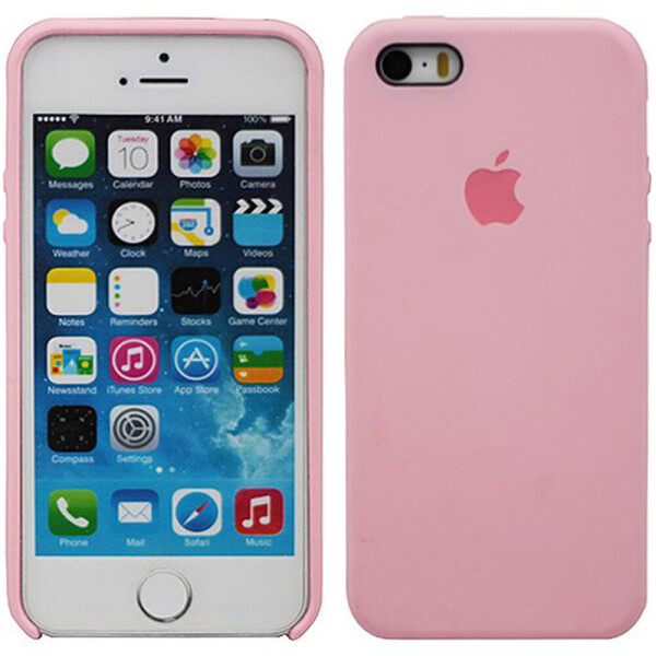 

Чехол силиконовый оригинальный для iPhone 5/5s/SE Ярко розовый (22214)